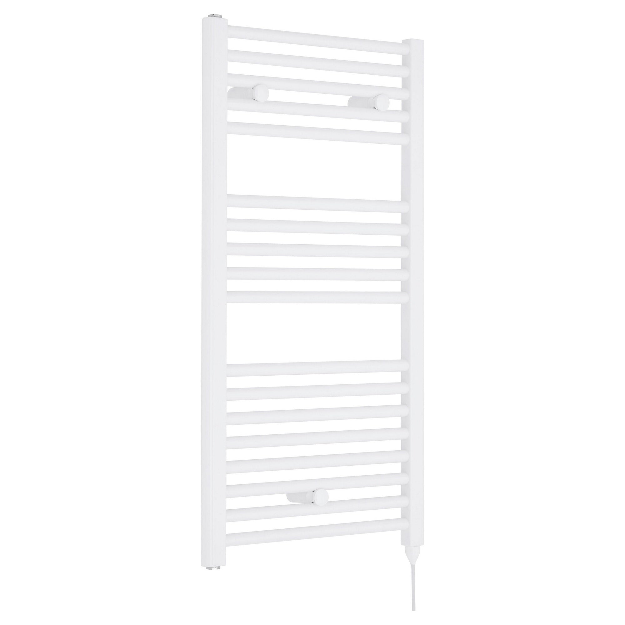 Electric White Towel Rail 920x480mm 500w 1706 BTU 435 Pipe Centres