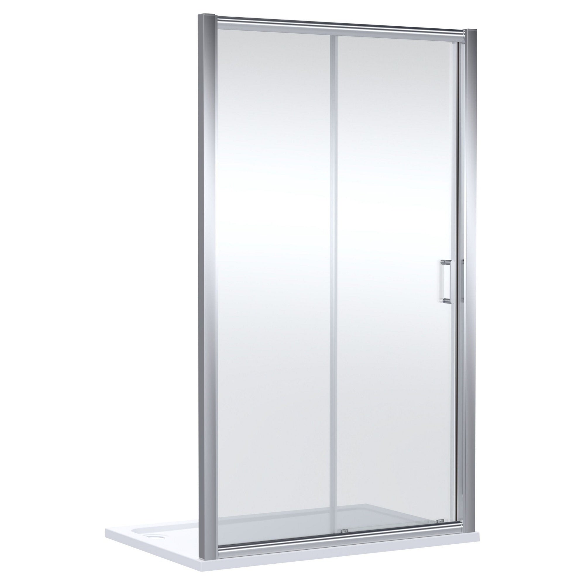 1200mm Sliding Shower Door Chrome Lume Contemporary 1900mm 8mm Glass