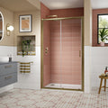 1200mm Sliding Shower Door Brushed Brass Lume Contemporary 1900mm 8mm Glass