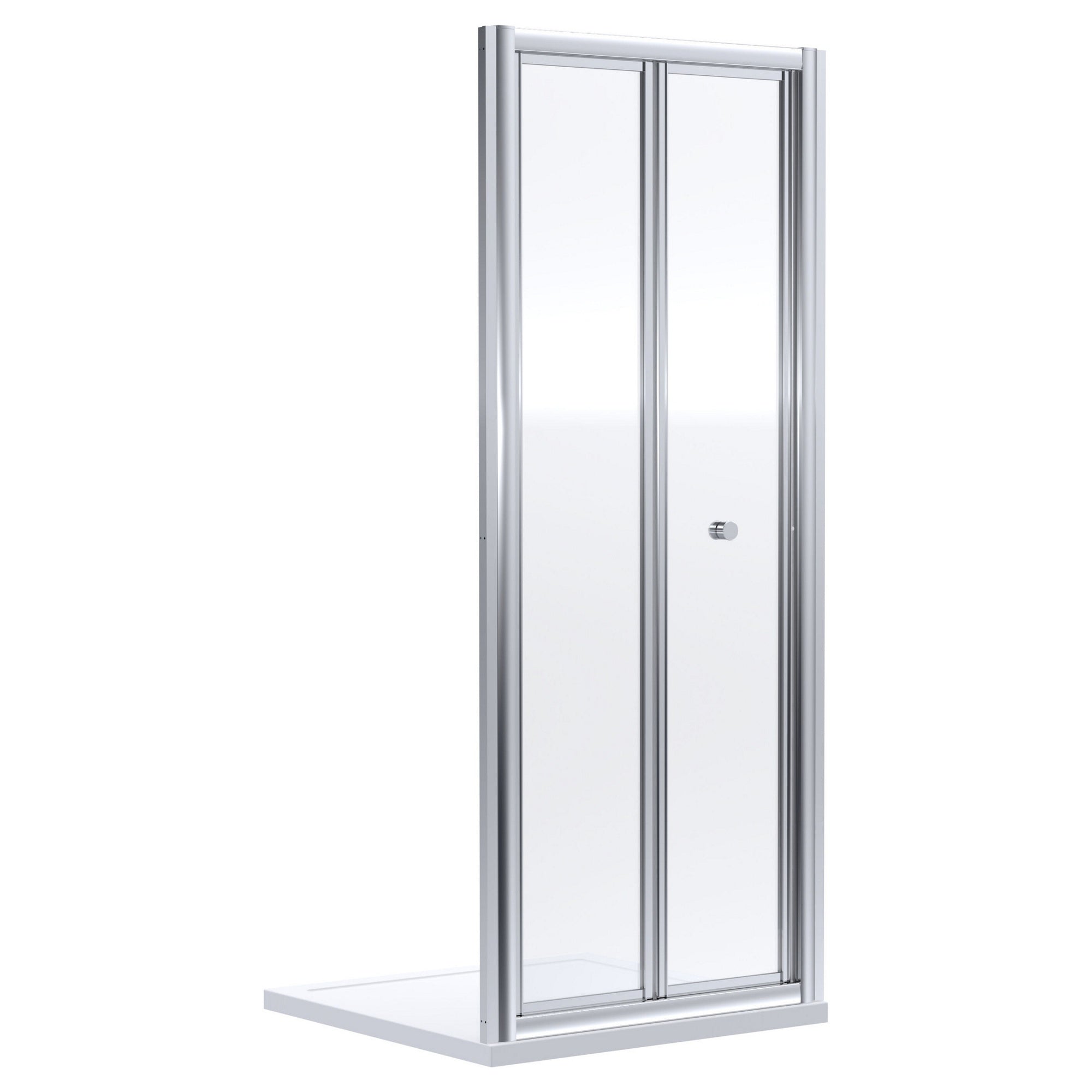 Aura 1900 X 760mm Bi-fold Shower Door Chrome Contemporary 4mm Glass