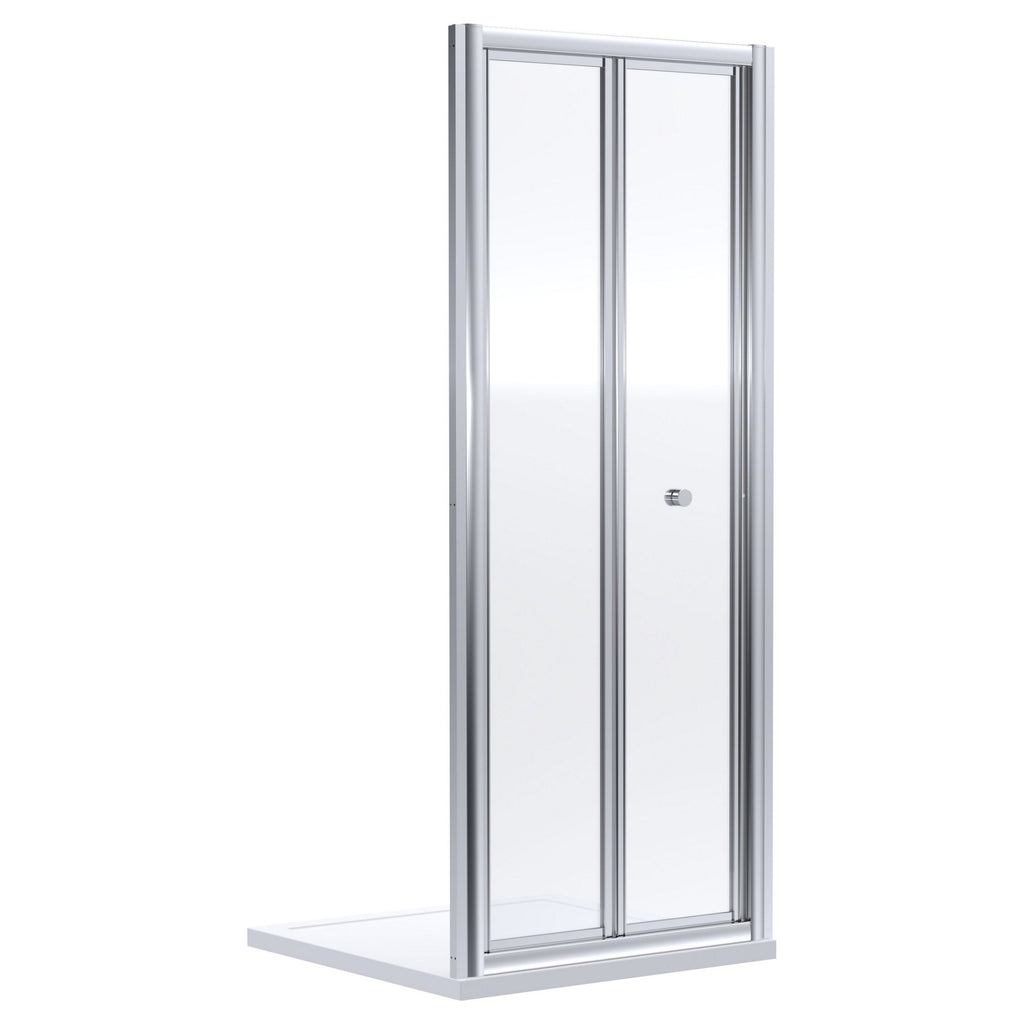 Aura 1900 X 800mm Bi-fold Shower Door Chrome Contemporary 4mm Glass