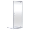 Aura 1900 X 760mm Pivot Shower Door Chrome 6mm Glass Contemporary