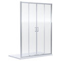 Aura 1900 X 1400mm Double Sliding Shower Door Chrome 6mm Glass
