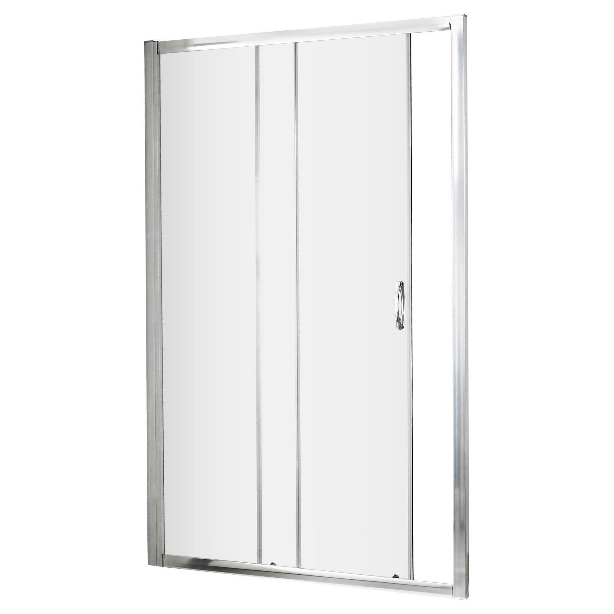 Lyra 1850 X 1000mm Sliding Shower Door Chrome 5mm Glass Contemporary Enclosure