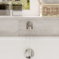 Aurelis Contemporary Chrome Wall Mounted Bath Spout 1 Tap Hole