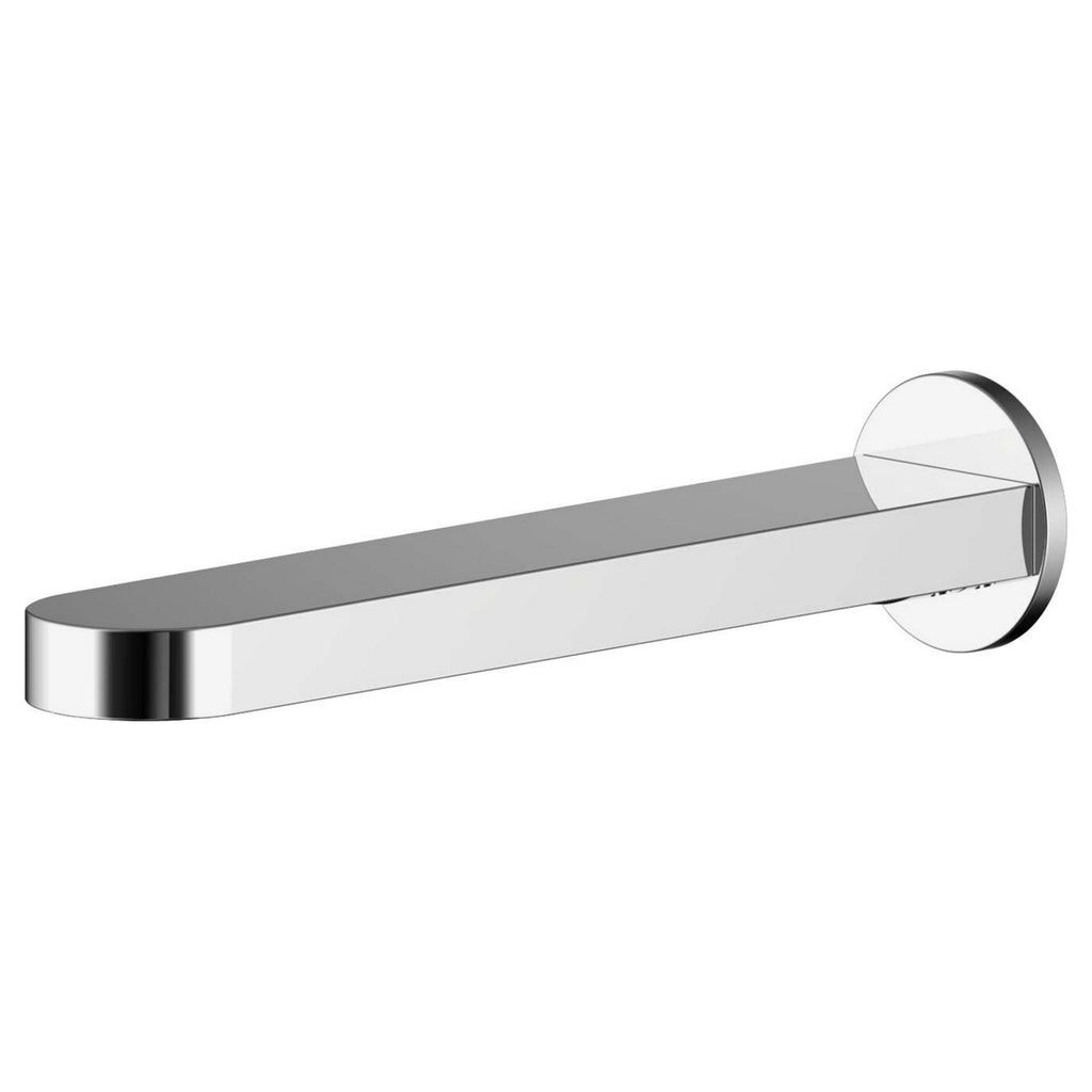 Aurelis Contemporary Chrome Wall Mounted Bath Spout 1 Tap Hole