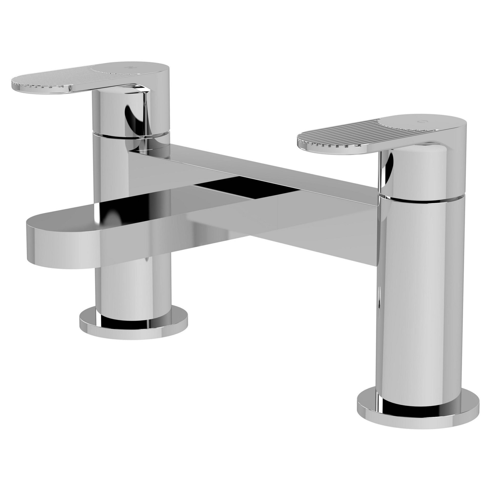 Aion Contemporary Chrome Deck Mounted Bath Filler 1 Tap Hole