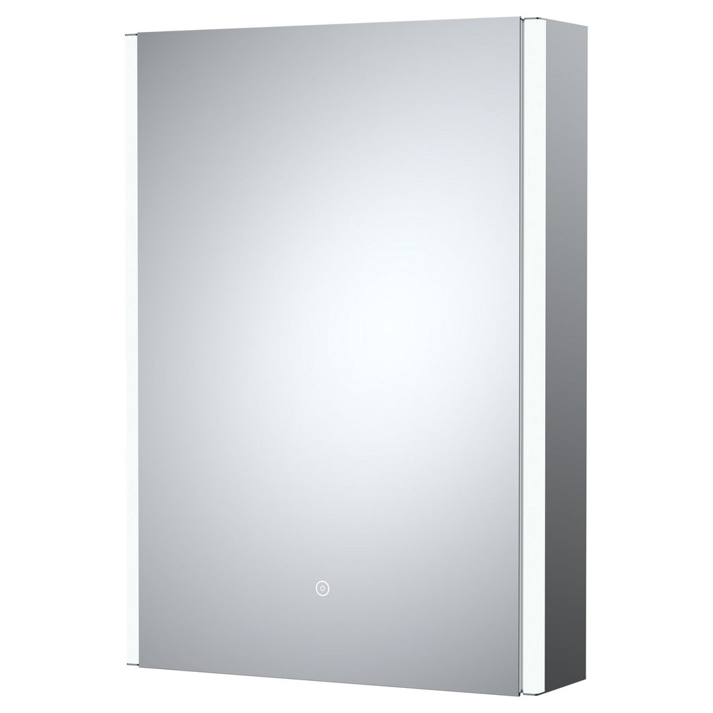 Velis 500mm Mirror Cabinet Contemporary Silver 700mm Height 500mm Width