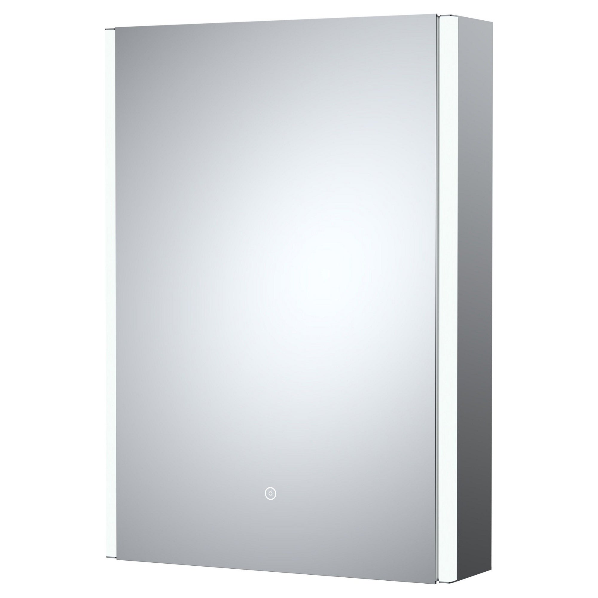 Velis 500mm Mirror Cabinet Contemporary Silver 700mm Height 500mm Width