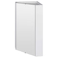Huxley 324mm 1 Door Gloss White Wall Hung Corner Mirror Cabinet Contemporary