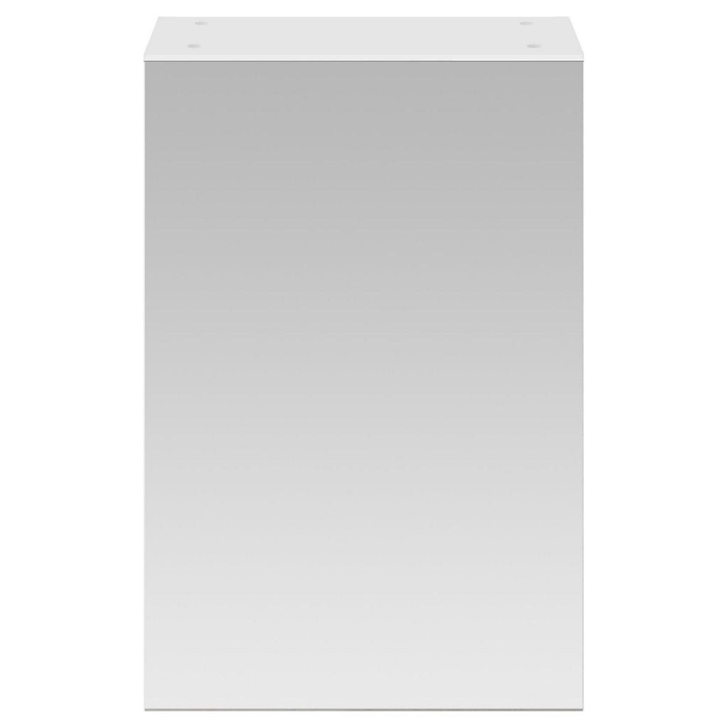 Element 450mm 1 Door Gloss White Wall Hung Mirror Cabinet Contemporary 715mm