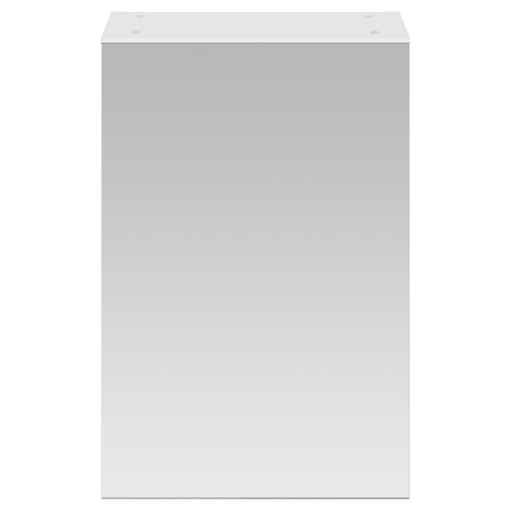 Element 450mm 1 Door Gloss White Wall Hung Mirror Cabinet Contemporary 715mm