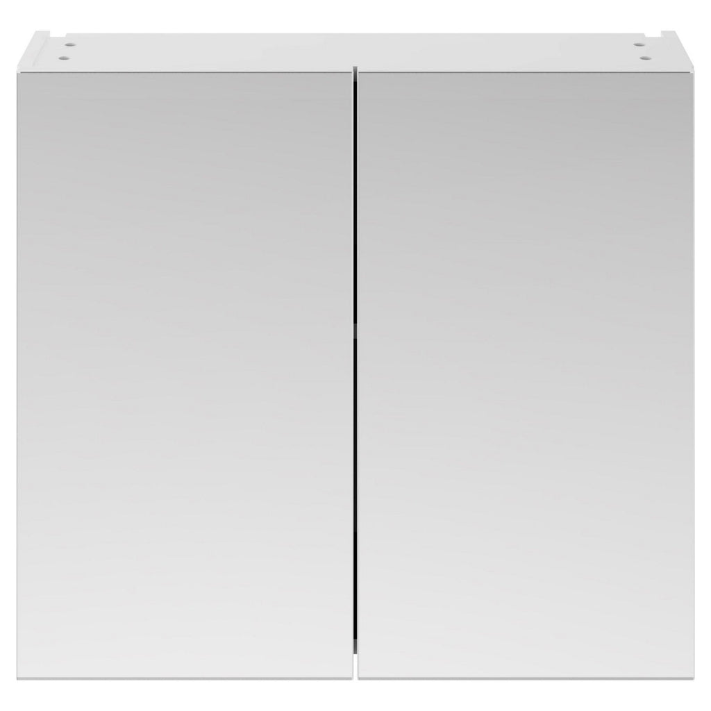 Element 800mm 2 Door Gloss White Wall Hung Mirror Cabinet Contemporary 715mm