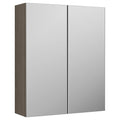 Varo 600mm 2 Door Solace Oak Wall Hung Mirror Cabinet Contemporary 715mm