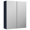 Varo 600mm 2 Door Midnight Blue Wall Hung Mirror Cabinet Contemporary 715mm