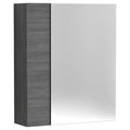 Element Fitted Wall Hung 2 Door Mirror Unit 600mm Graphite Grey Woodgrain