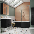 Varo 600mm 2 Door Charcoal Black Wall Hung Mirror Cabinet