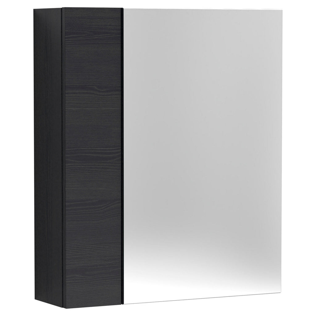 Element Fitted Wall Hung 2 Door Mirror Unit 600mm Charcoal Black