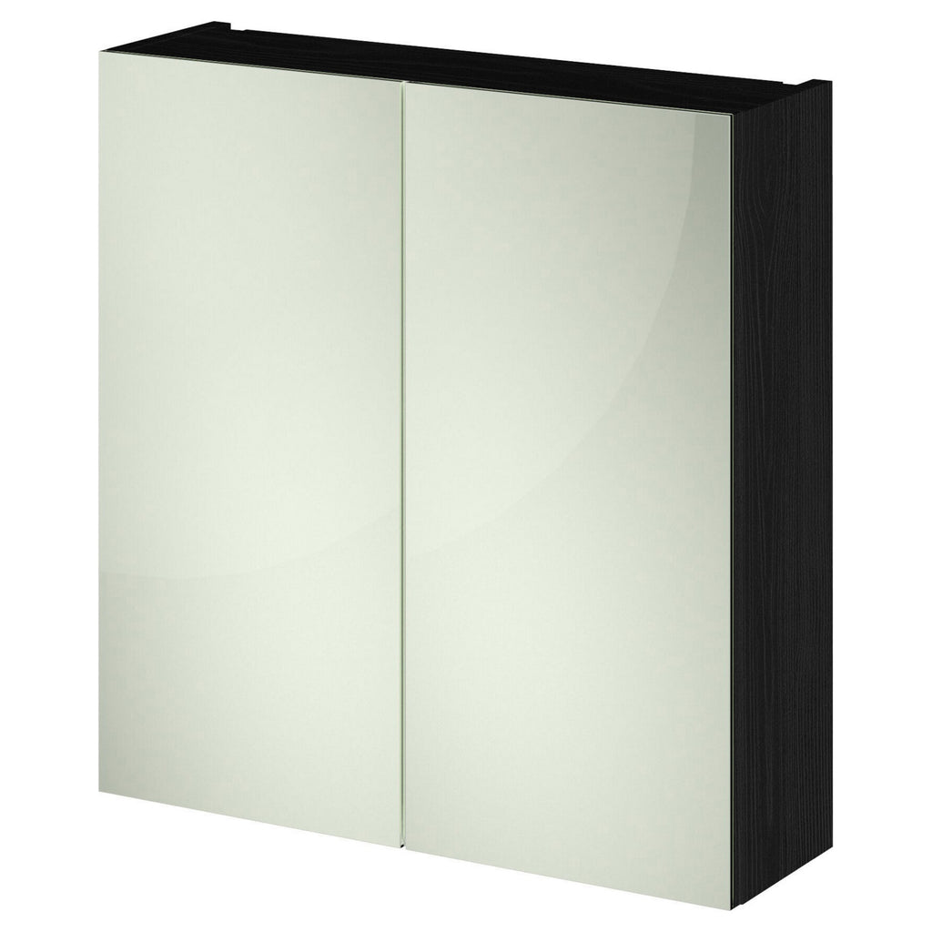 Element Fitted Wall Hung 2 Door Mirror Unit 800mm Charcoal Black