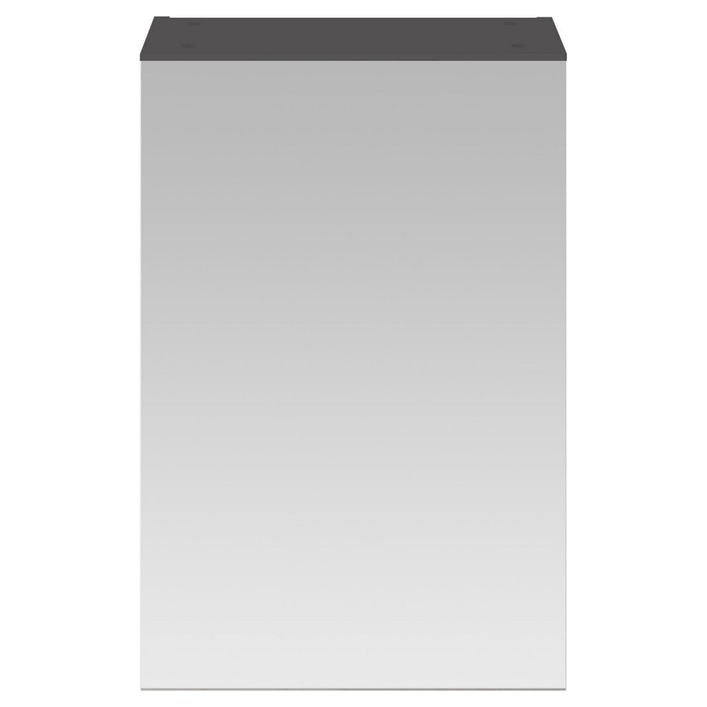 Element Fitted Wall Hung 1 Door Mirror Cabinet 450mm Gloss Grey