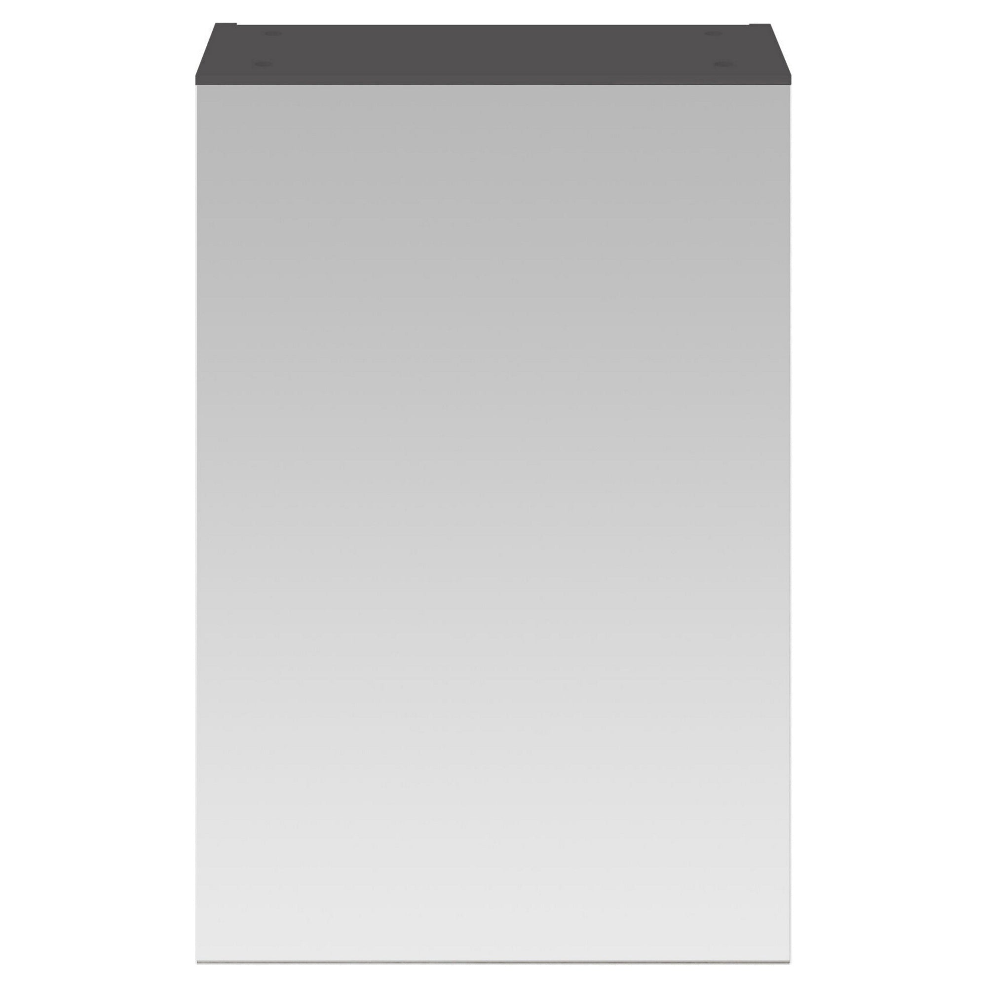 Element Fitted Wall Hung 1 Door Mirror Cabinet 450mm Gloss Grey