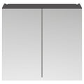 Element Fitted Wall Hung 2 Door Mirror Unit 800mm Gloss Grey