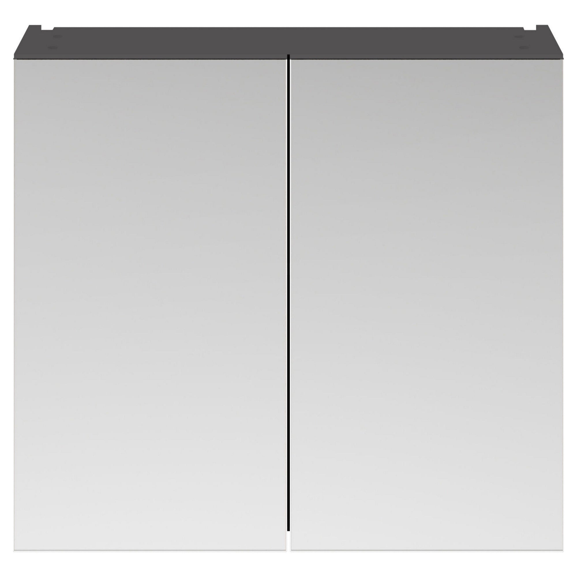 Element Fitted Wall Hung 2 Door Mirror Unit 800mm Gloss Grey