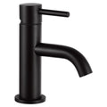 Bubly Vellum Single Lever Mini Basin Mixer Tap Matt Black Brass Lever Deck