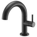 Bubly Vellum Side Lever Basin Mixer Tap Matt Black Brass Lever Deck Mounted