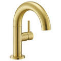 Bubly Vellum Side Lever Basin Mixer Tap Brushed Brass Brass Lever Deck Mounted