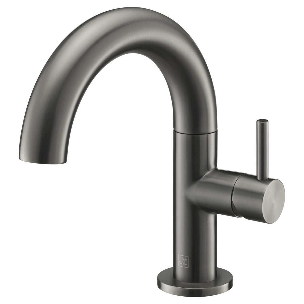 Bubly Vellum Side Lever Basin Mixer Tap Brushed Black Brass Lever Deck Mounted