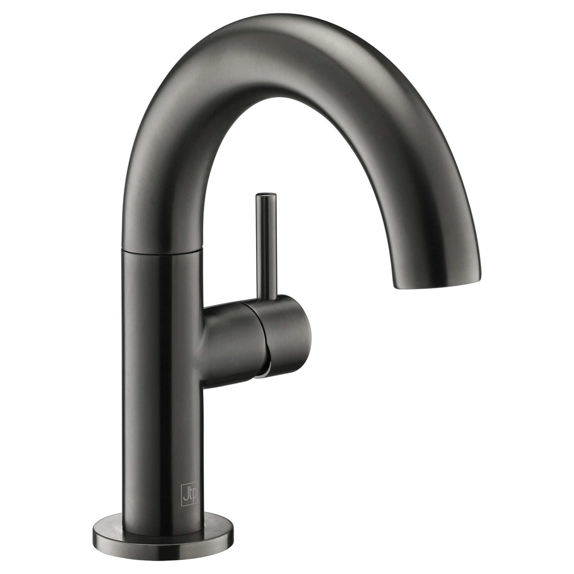 Bubly Vellum Side Lever Basin Mixer Tap Brushed Black Brass Lever Deck Mounted