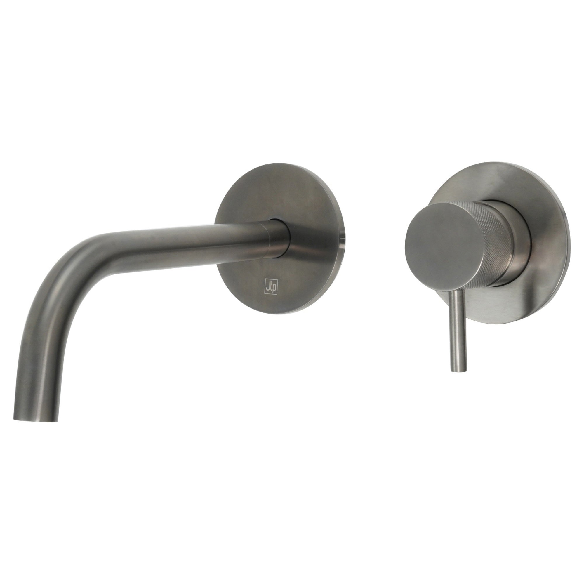 Vellum Wall Mounted Lever Basin Mixer Tap Brass Brushed Black 250mm Reach