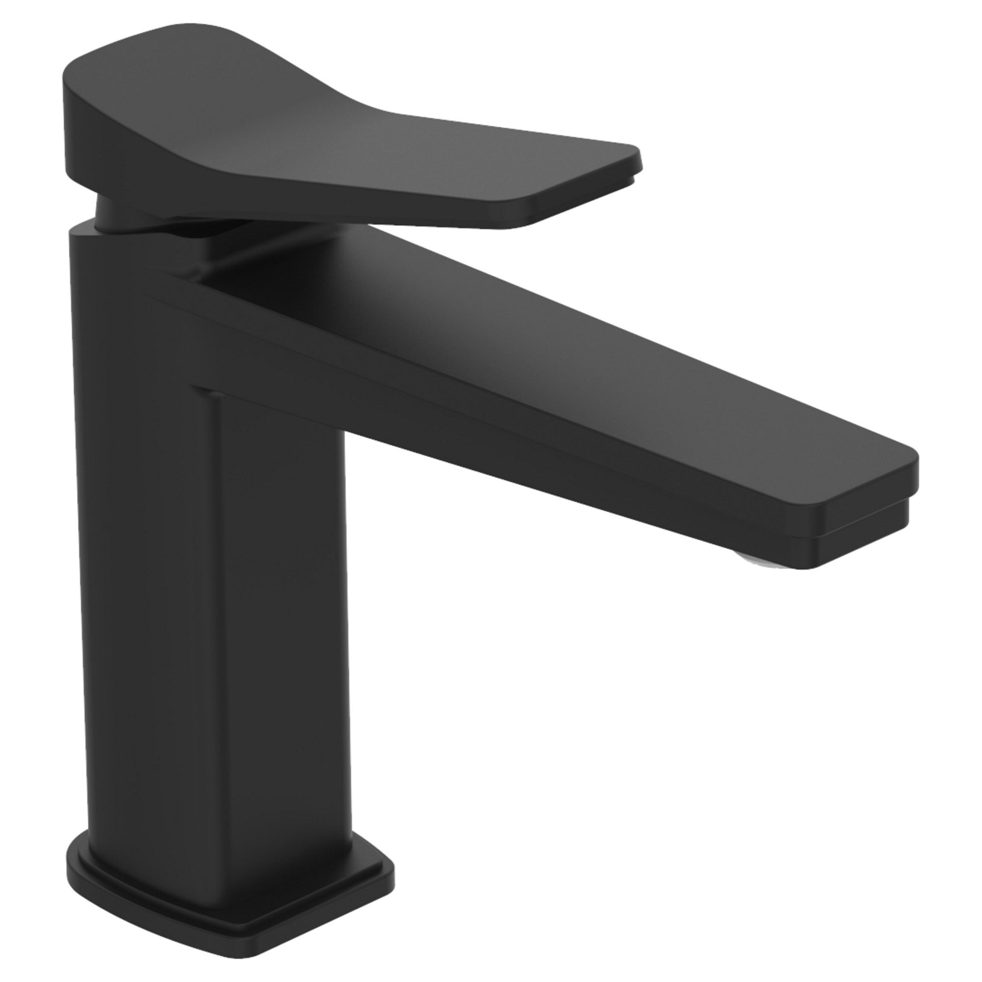 Axis Deck Mounted Lever Basin Mixer Tap Brass Matt Black