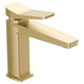 Axis Deck Mounted Lever Basin Mixer Tap Brass Brushed Brass