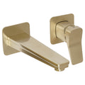 Axis Wall Mounted Lever Basin Mixer Tap Brass Brushed Brass