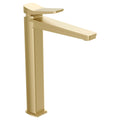 Axis Tall Deck Mounted Lever Basin Mixer Tap Brass Brushed Brass