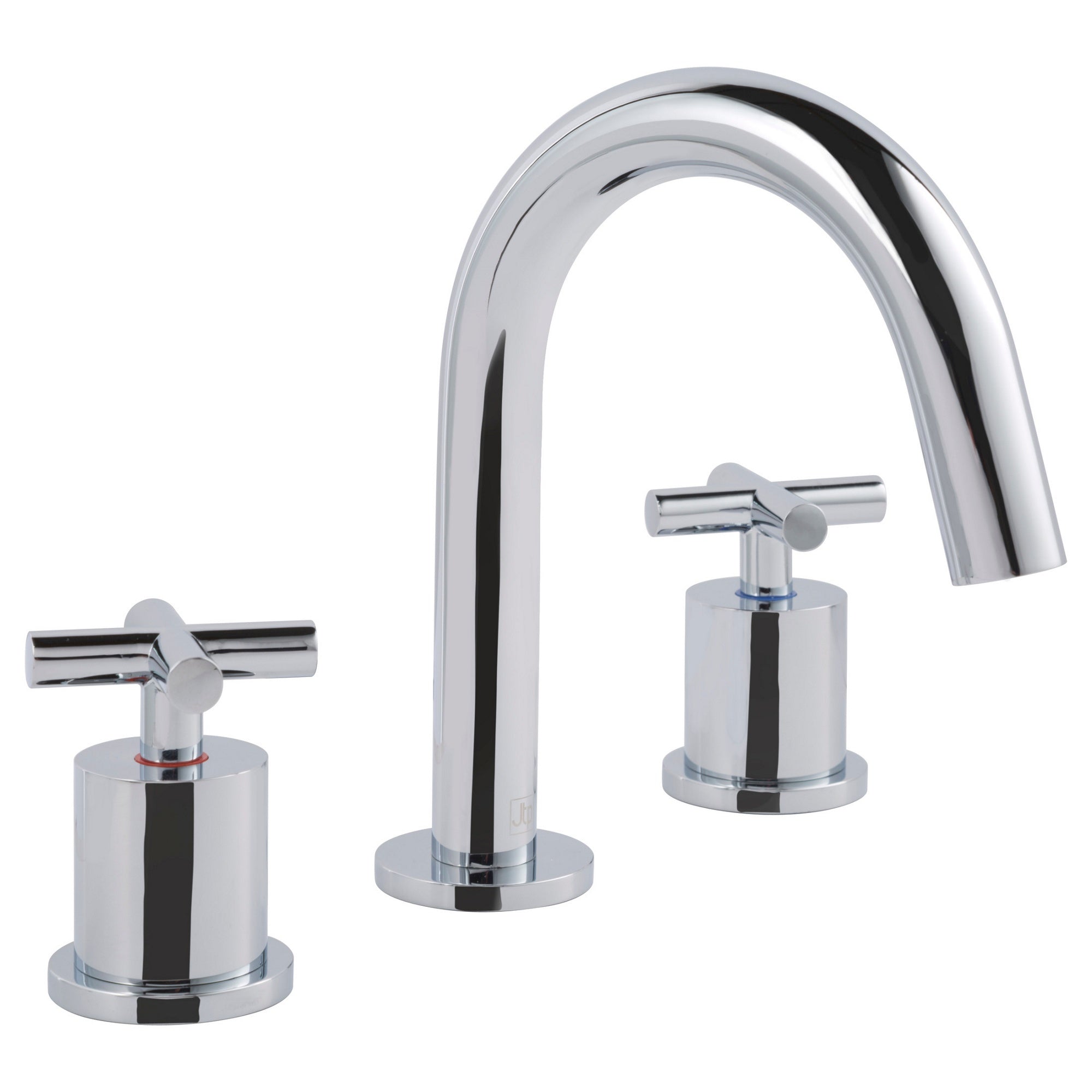 Aura 3 Hole Deck Mounted Crosshead Basin Mixer Tap Brass Chrome