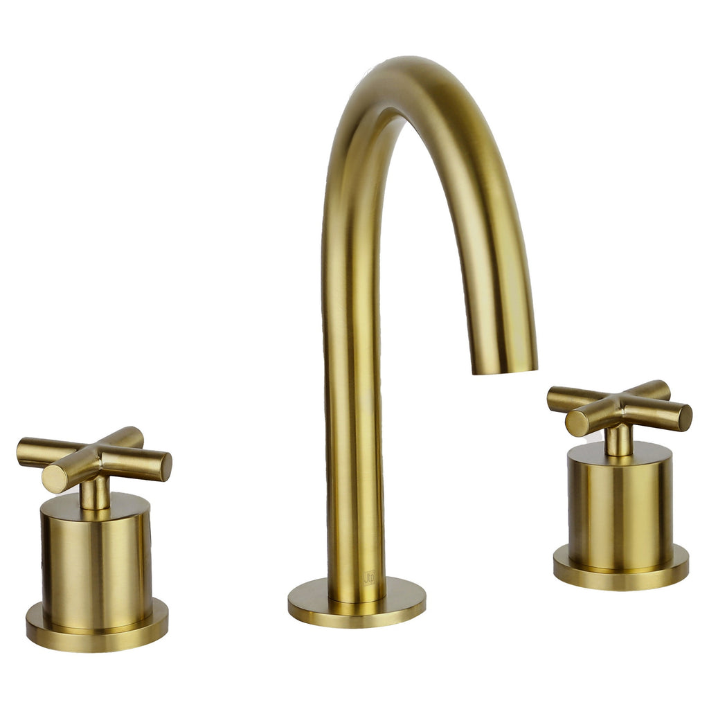 Aura 3 Hole Deck Mounted Crosshead Basin Mixer Tap Brass Chrome