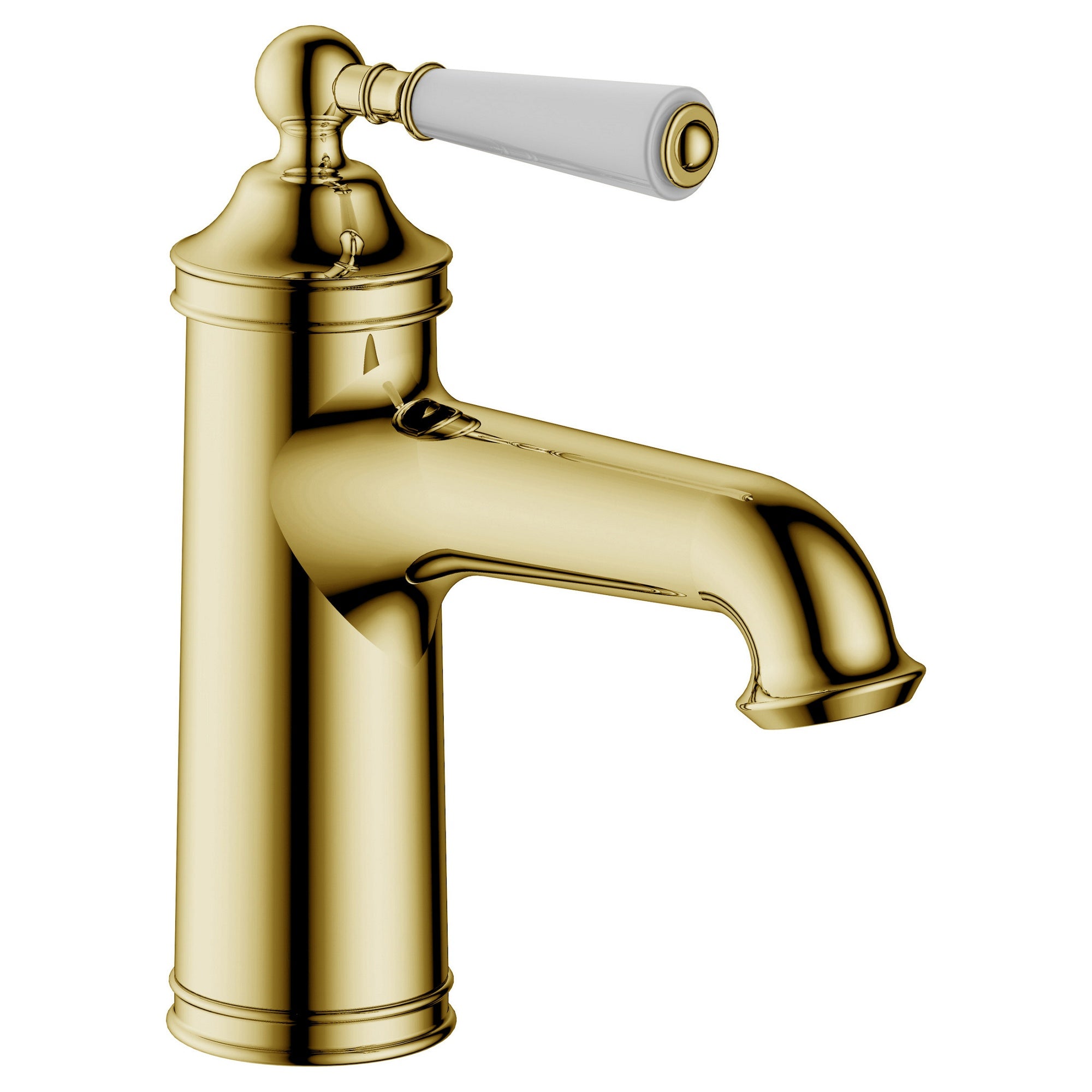 Mayfair Basin Mixer Tap With Click Clack Waste Antique Brass Lever Deck Mounted