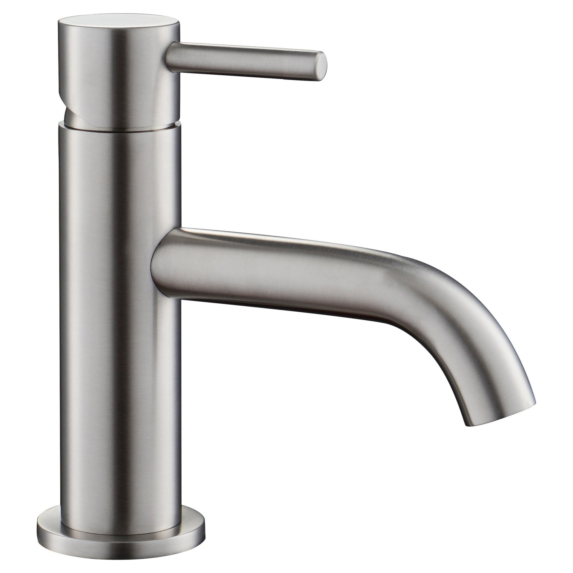 Bubly Stark Mini Basin Mixer Tap Without Waste Stainless Steel Lever Deck