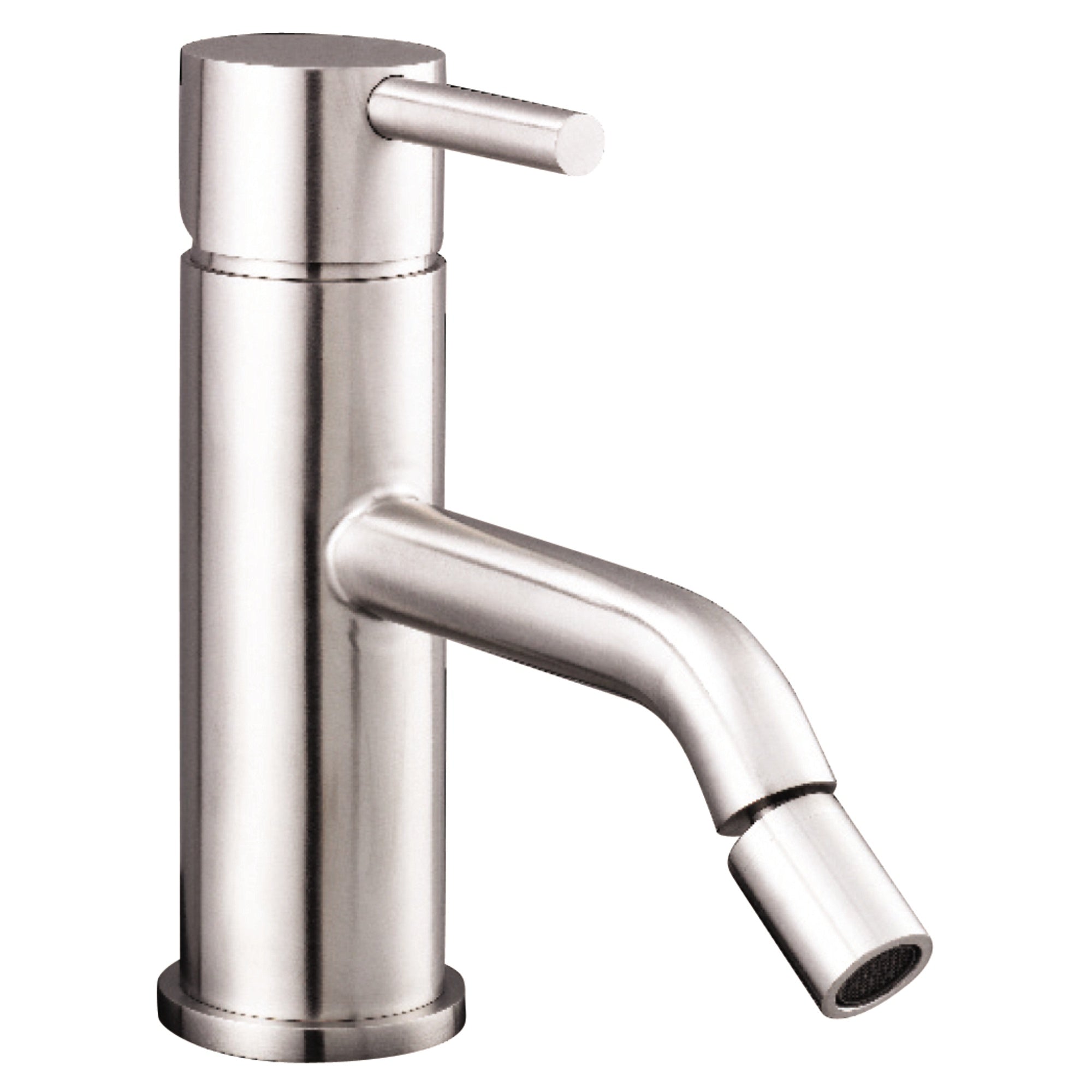 Bubly Stark Bidet Mixer Tap With Pop Up Waste Stainless Steel Lever Deck