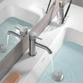 Bubly Arno Basin Mixer Tap Without Pop-up Waste Chrome Brass Lever Deck