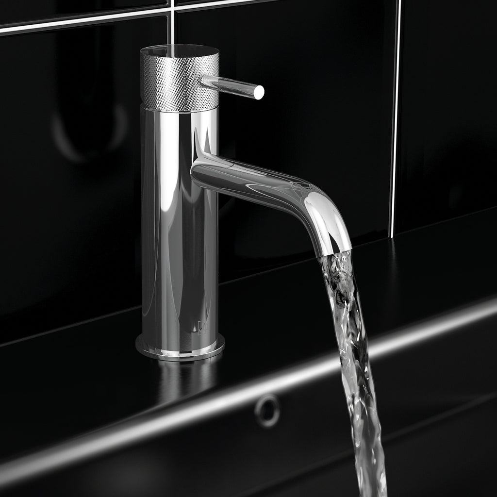 Bubly Arno Basin Mixer Tap Without Pop-up Waste Chrome Brass Lever Deck