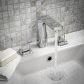 Bubly Arcane 3 Hole Deck Mounted Basin Mixer Tap Chrome Brass Knob