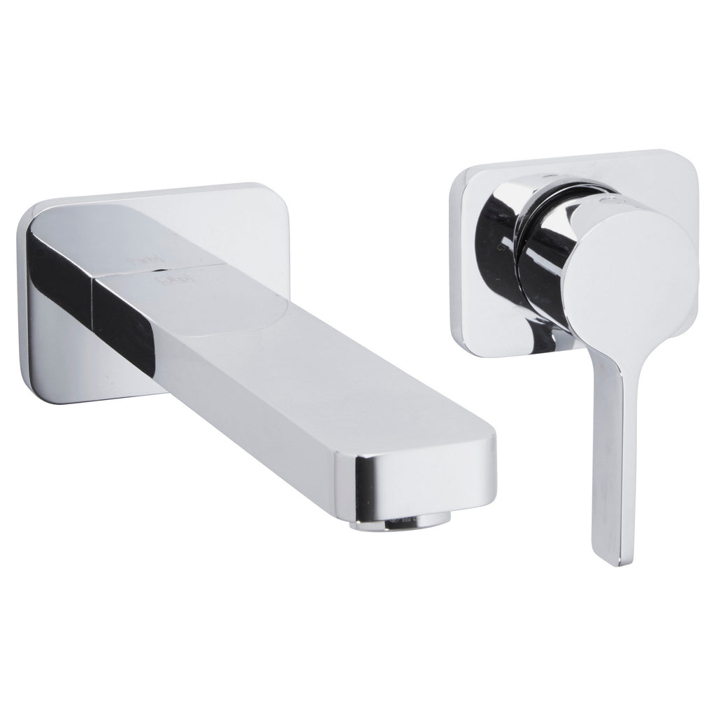 Bubly Arcane 2 Hole Wall Mounted Basin Mixer Tap Brass Chrome Lever Wall