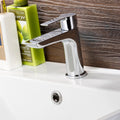 Bubly Lumina Mini Basin Mixer Tap Brass Chrome Lever Deck