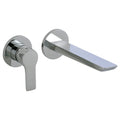 Bubly Lumina 2 Hole Wall Mounted Basin Mixer Tap Brass Chrome Lever Wall