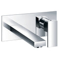 Bubly Elysian 2 Hole Wall Mounted Basin Mixer Tap Brass Chrome Lever Wall