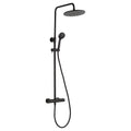 Vera 2 Outlets Thermostatic Bar Valve Shower Kit Brass Wall Matt Black